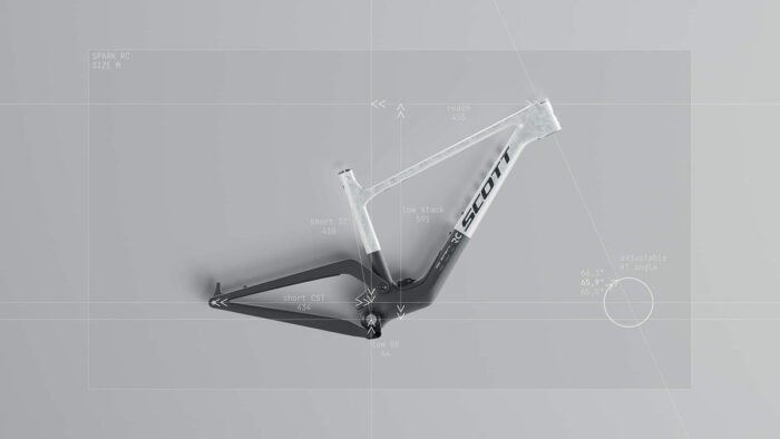 géométrie Scott Spark RC 2027 reach angle direction